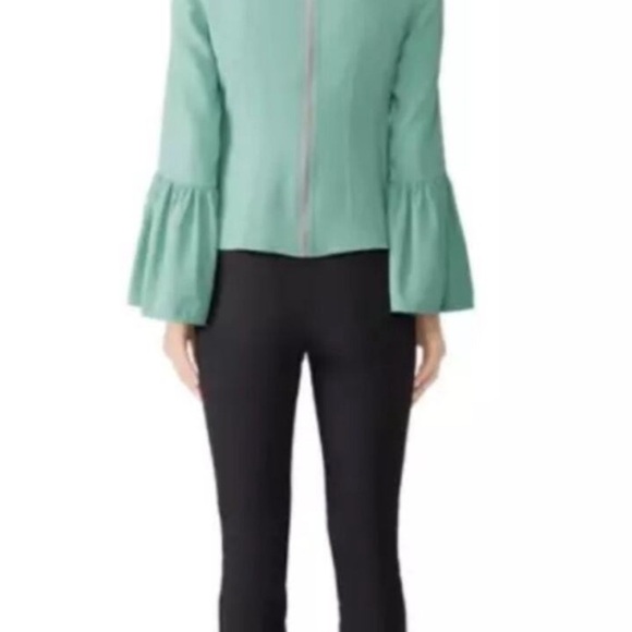 Tibi Egg Blue Crepe Corset Blouse Size 4 - Picture 2 of 7